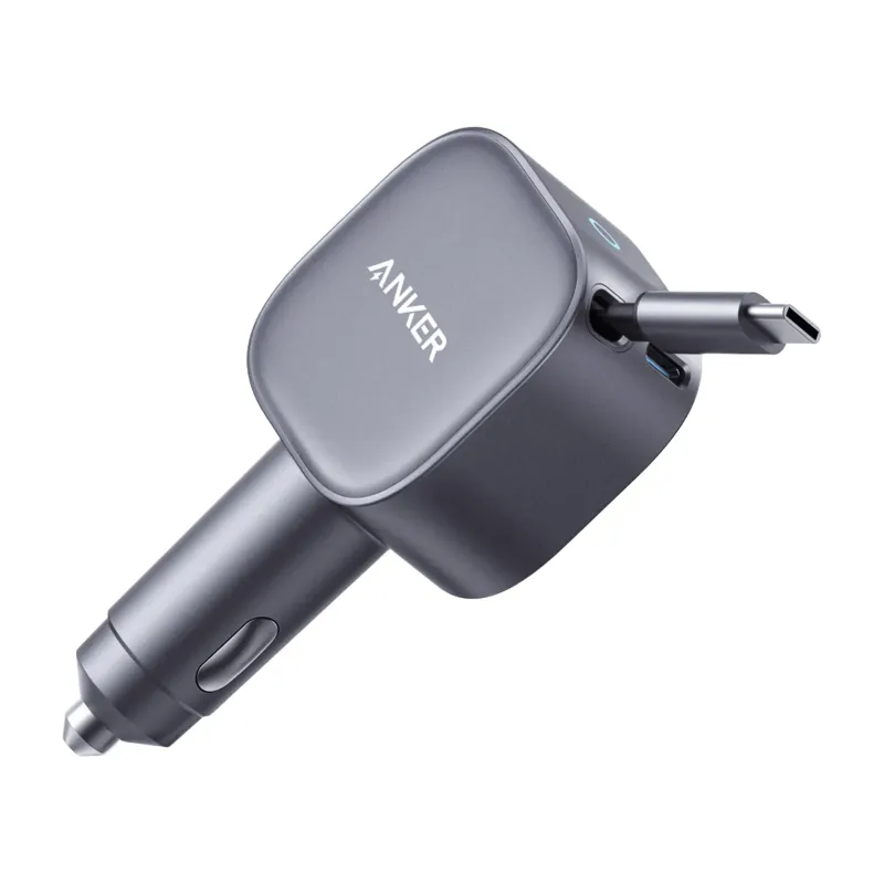 Anker Nano Car Charger 75W with Retractable USB-C Cable (A2738)