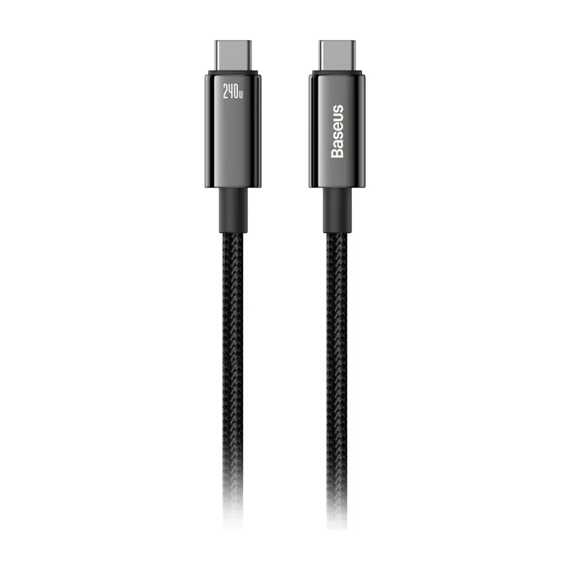 Baseus Tungsten Gold Fast Charging Cable USB-C to USB-C 240W 3m (Black)