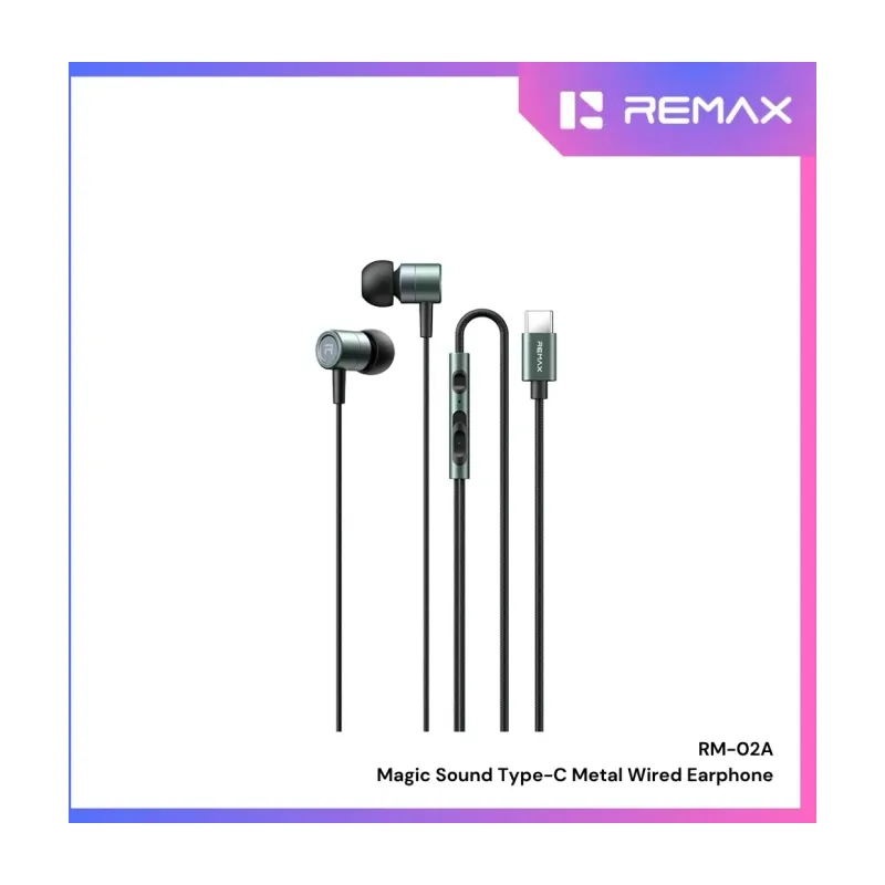 Remax RM-02A Type-C Metal Wired Earphones